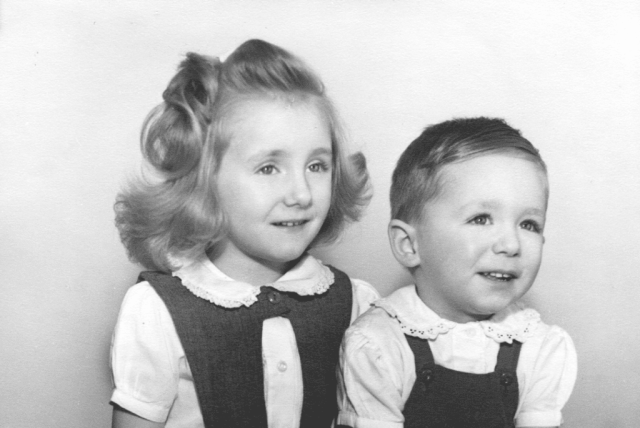 Lynn, age three, and her brother, Alan, age one.
